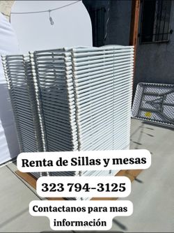 Renta de Sillas y mesas