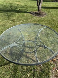 Wrought iron Glass Top Table