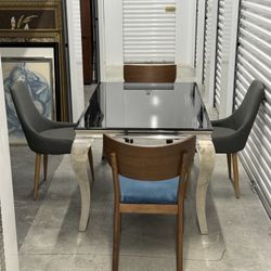 4-seater dining set | Dining table with 4 chairs 