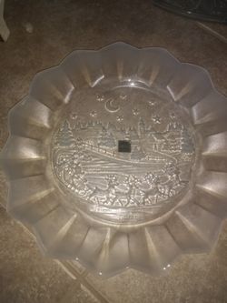 Mikasa Christmas glass themed plate