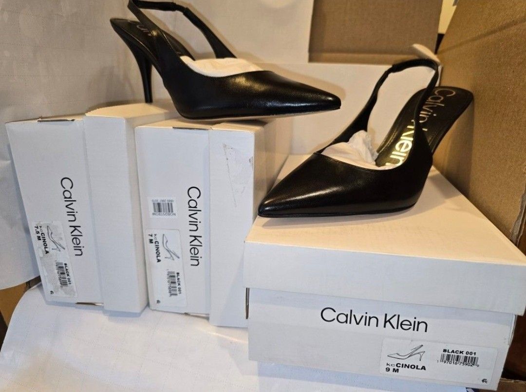 Calvin Klein Cinola Black Sharp Toe Heel (7.5)