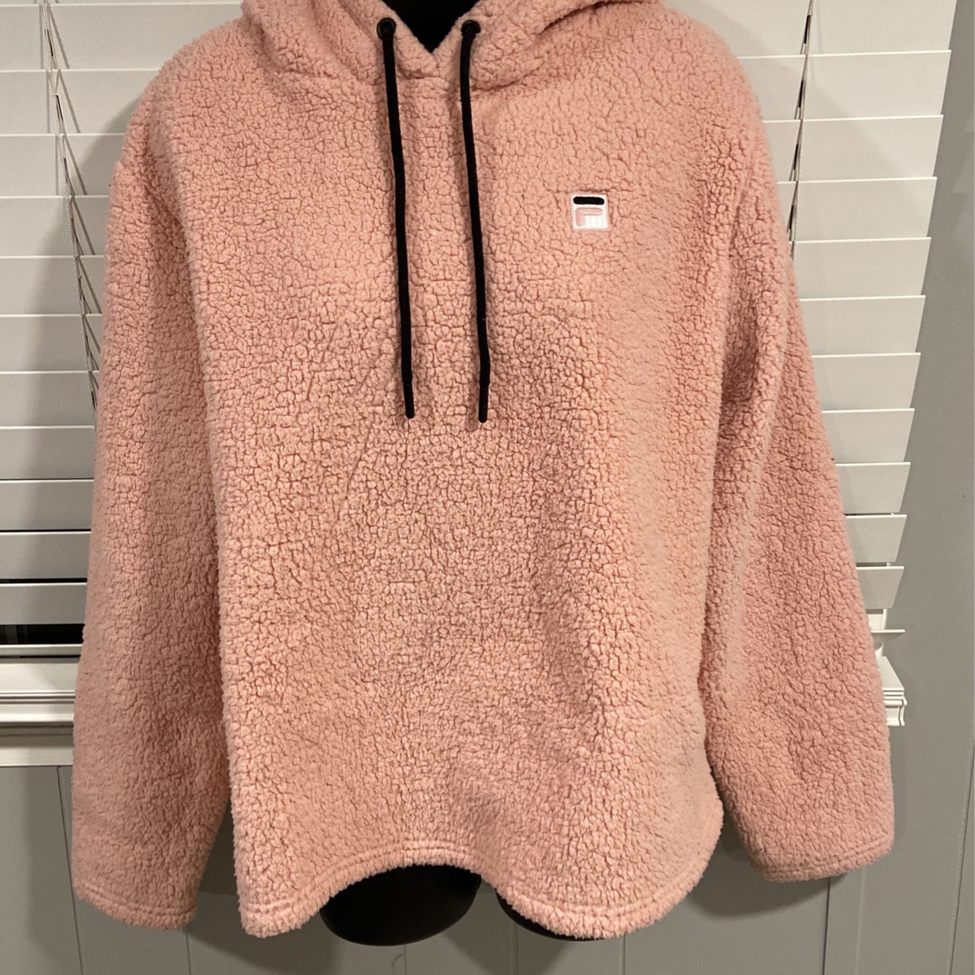 Fila Pink Sherpa - Pullover Hoodie Size L for Sale in Ontario, CA - OfferUp