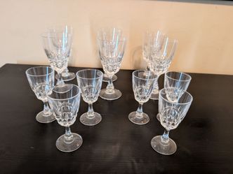 6 Wine Glasses & 6 Cordial Glasses