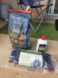 Barbeque Apron & Tools (plus briquettes and lighter fluid)