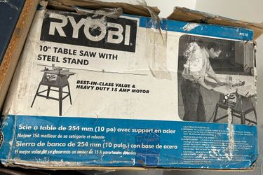 RYOBI 10 Inch Table Saw With Steel Stand