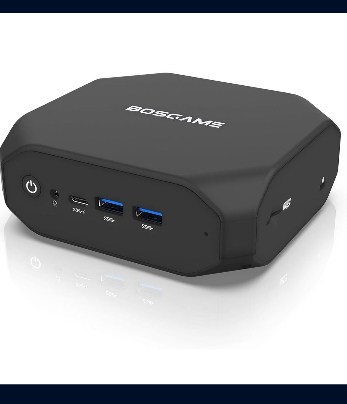 BOSGAME Mini PC U32 AMD Ryzen 3 Mini Computer 3200U (up to 3.4GHz) 8GB DDR4 RAM 256GB NVMe SSD Mini Desktop PC,Win OS,4K UHD Office Mini PC,4 USB 2 HD