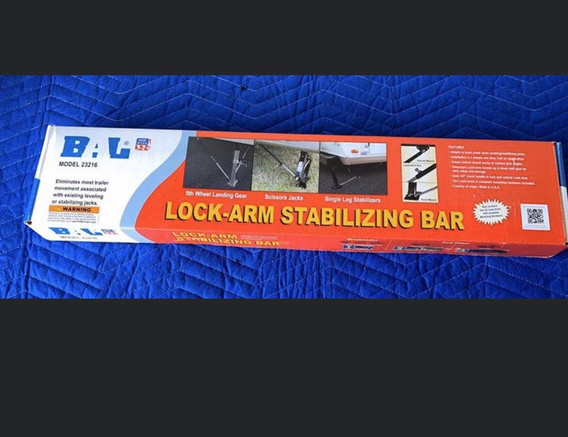 BAL Lock-Arm Stabilizing Bar - 2 Bar Set - RV Trailer Jack Landing Gear 23216