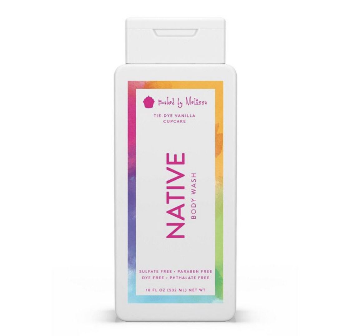 Native Body Wash Tie-Dye Vanilla Cupcake