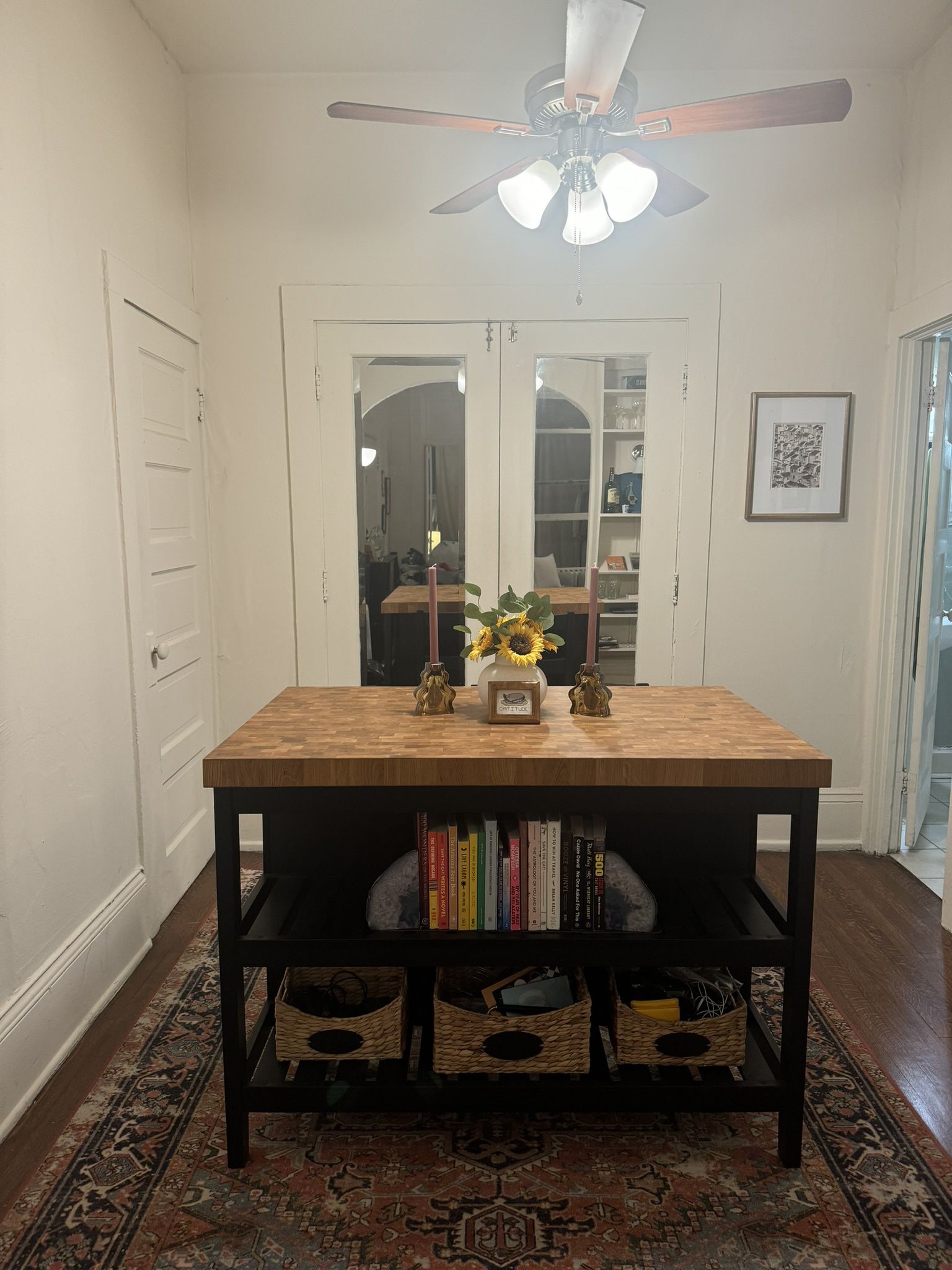 IKEA VADHOLMA Kitchen Island + Chairs
