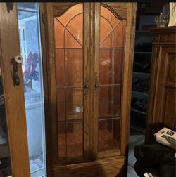 Tall Dresser With Glass Windows