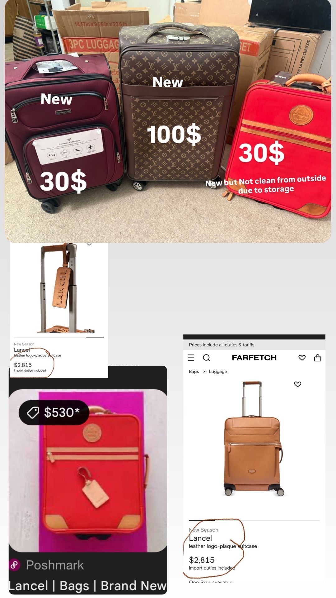 Expandable Travel Suitcase Luggage with 4  Wheels bag suitcase backpack carry on travel bag with wheels/handle 3 compartments    New / sealed packagin