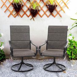Patio Dining  Swivel Chairs, Set of 2  