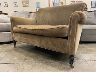 Mossy Green Wingback Loveseat