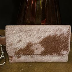 Cowhide Keychain Wallet For Credit Card & Money