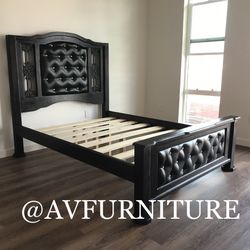 Solid Wood Queen Bed Frame 