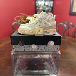 Air Jordan 4 x Off White Sail