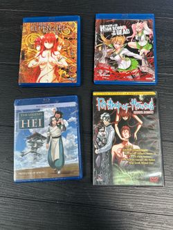 Anime DVD/Blu-ray Lot - Elfen Lied, High School of Dead, Legend of Hei, Pet Shop Horrors