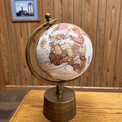Metal/Wood Globe 