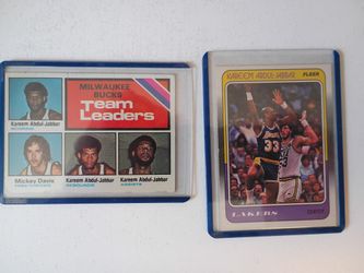 Kareem Abdul-Jabbar 2 card lot 
