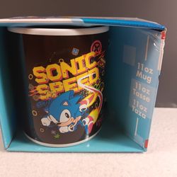 Sonic The Hedgehog Ceramic Mug Sonic Speed 11oz Sega Video Game Coffee