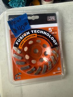 RIDGID 5 in. 18-Segment Turbo Cup Grinding Wheel Power Tool Accessory