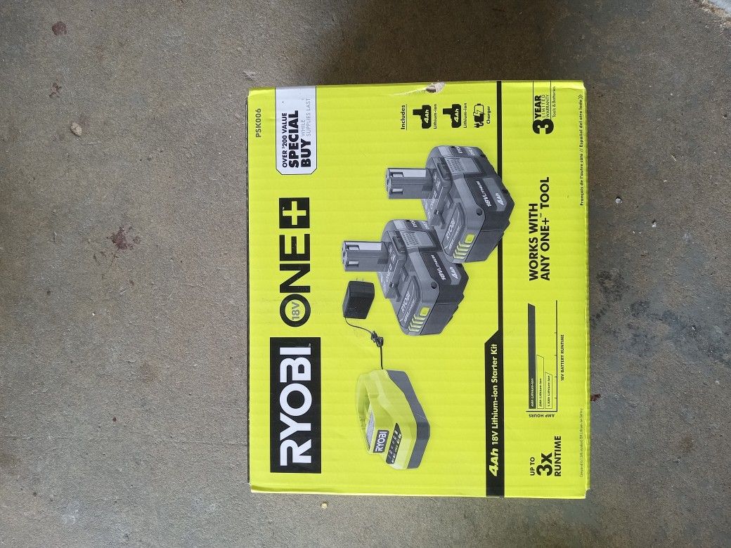 New Ryobi Battery Set