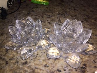 Crystal candle holders