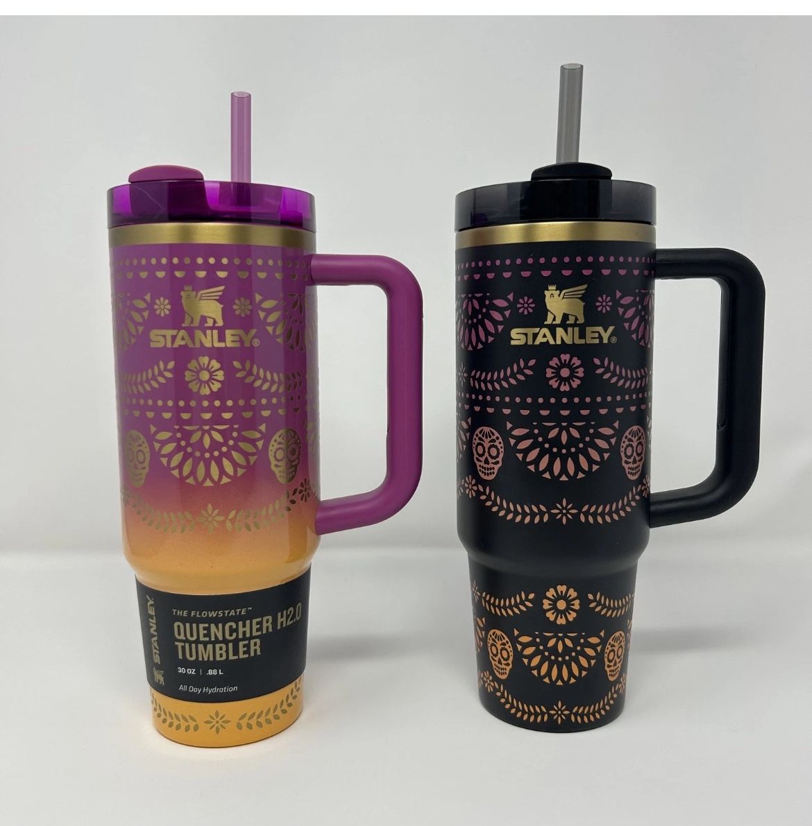 Stanley Dia de Los Muertos 30oz Midnight Or Sunrise Catrina Tumbler NEW
