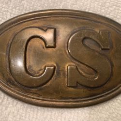 Confederate States (CS) Brass Belt Buckle 
