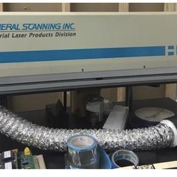 GAI HM1400 general scanning engraving machine with water cooler , and original accessories. Previously used for engraving pens.