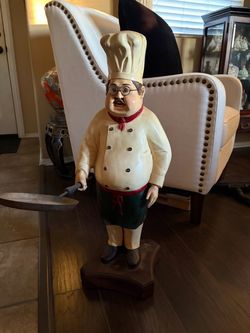 Large Chef Figurine Statue with Spatula