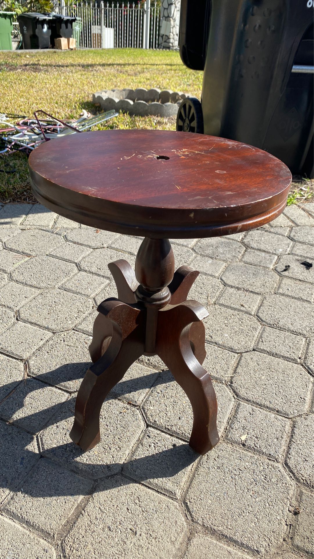 Small dark wood stool