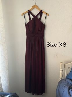 Burgundy Maxi Formal Dress Size XS Excellent Condition