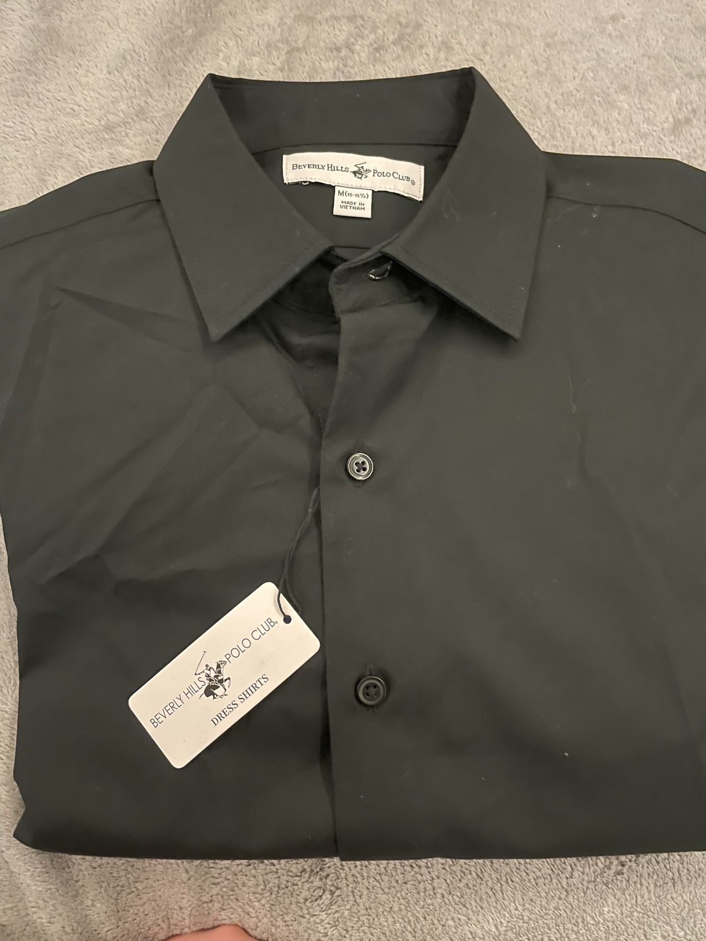 Beverly Hills Polo Club Grey Dress Shirt (Men’s M) NWT