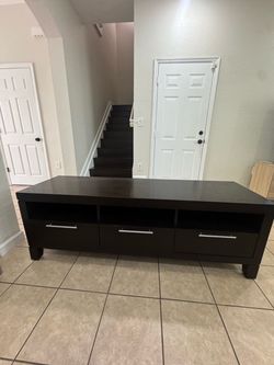 Dark Espresso Wood TV Stand / Entertainment Center