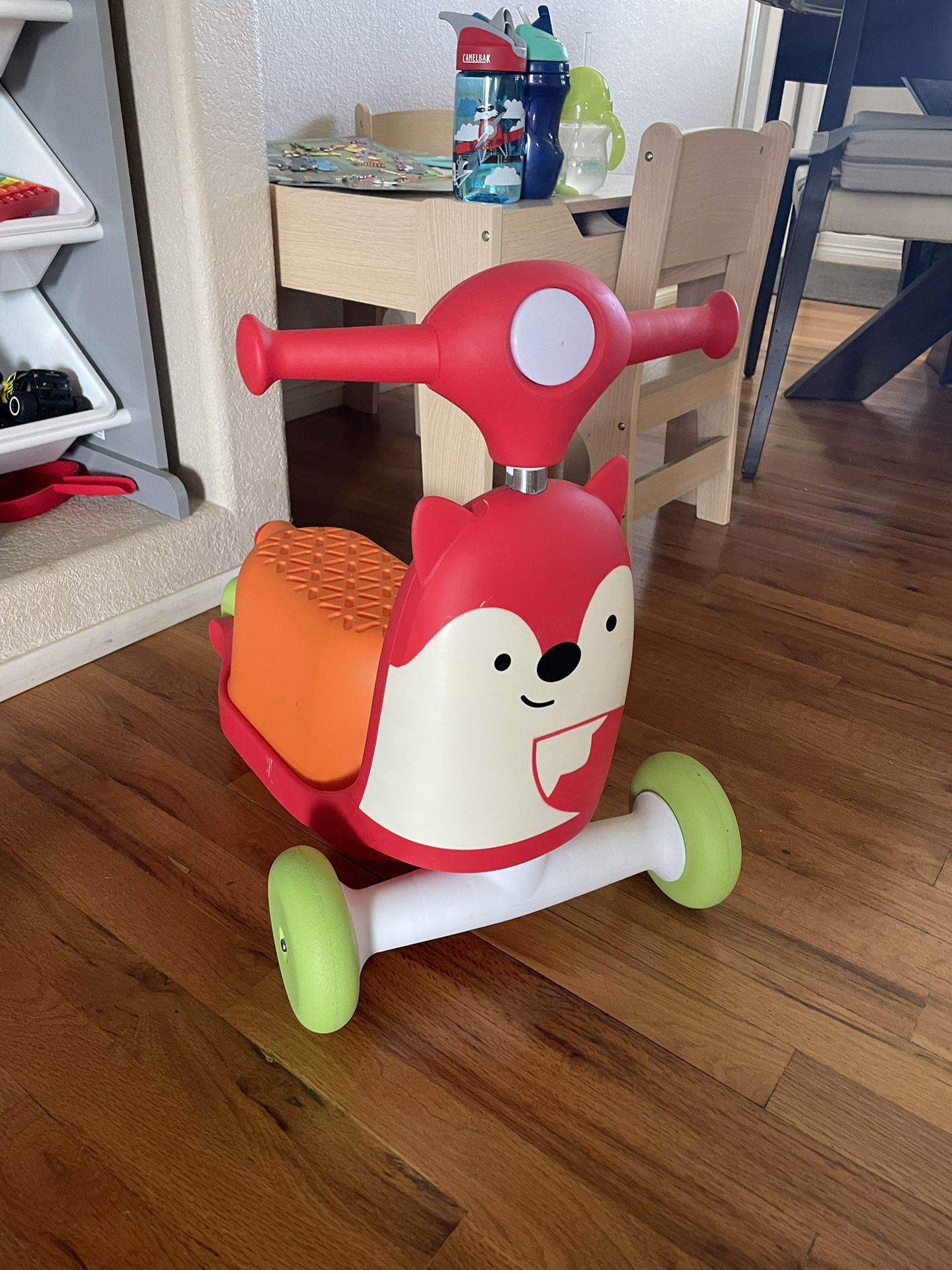 Toddler Scooter Skip Hop Zoo 3-in-1 Ride-Toy Scooter Fox