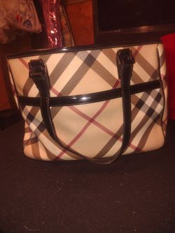 Burberry Nova Check Canvas Tote Bag