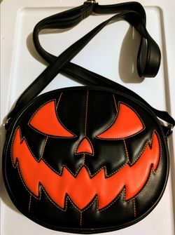 Pumpkin x Kult The Collection...Love, Pain & Stitches - Jack-o'-lantern Black and Orange Purse
