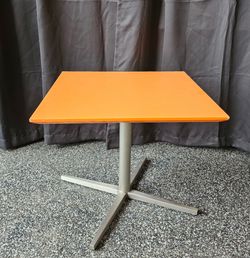 Square Orange Side Table