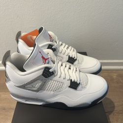 New Men’s Jordan 4 White Cement 