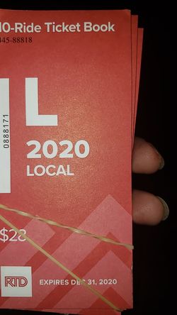 Rtd bus tickets local.