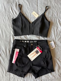 Women’s Black Shorts & Top