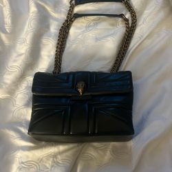 kurt geiger black leather purse