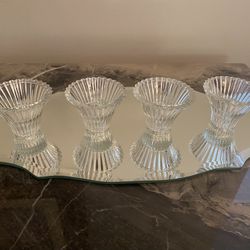 5 Crystal Votive Candle Holders