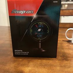 Snap On Black LED Clock Fan KAFAN