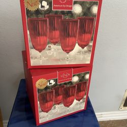 Eight Iced Tea, Water Glasses By Lennox, Brand New In Original Box