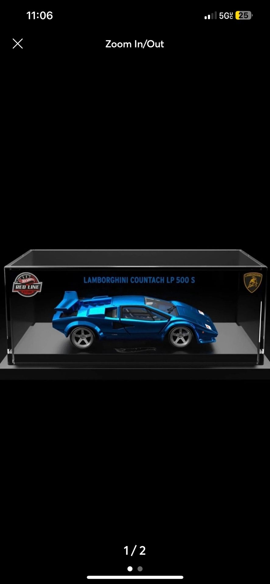 Hot Wheels Collectors RLC Exclusive Blue '82 Lamborghini Countach LP 500 S