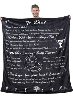 Dad Blanket from Daughter, Fathers Day Blanket for Men, Blanket for Dad Birthday Gift