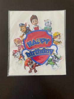 Paw patrol cake topper