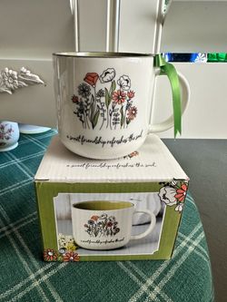 Floral Ceramic Coffee Mug with Box